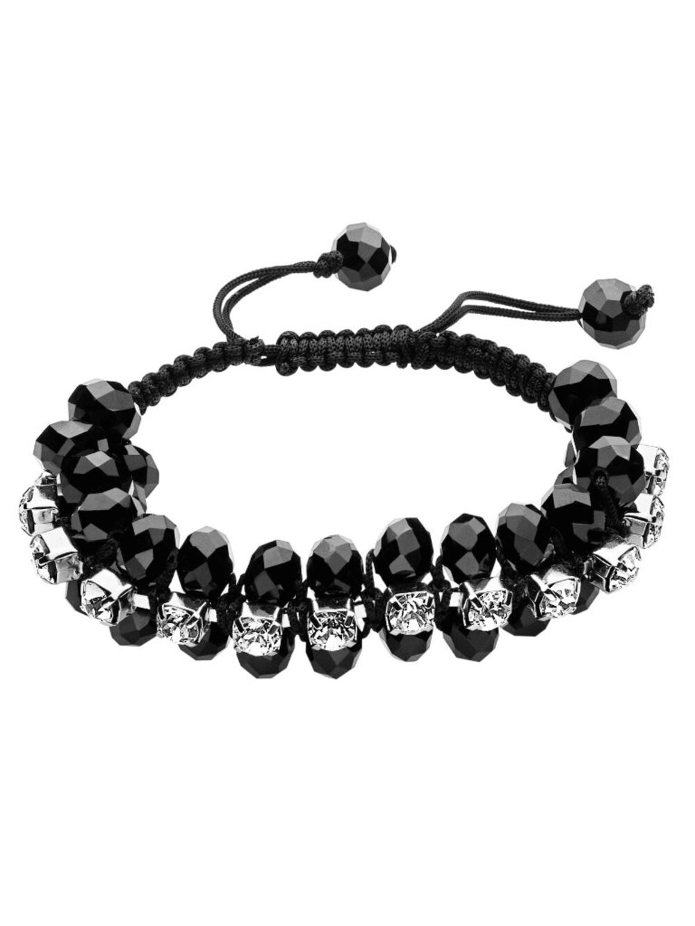 Dyrberg/Kern Jive crystal and bead macrame bracelet